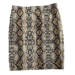 Snake skin mini skirt